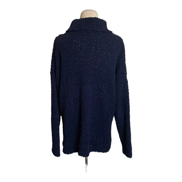 Bobeau Blue Popcorn Turtleneck Sweater size Large - Picture 2 of 11